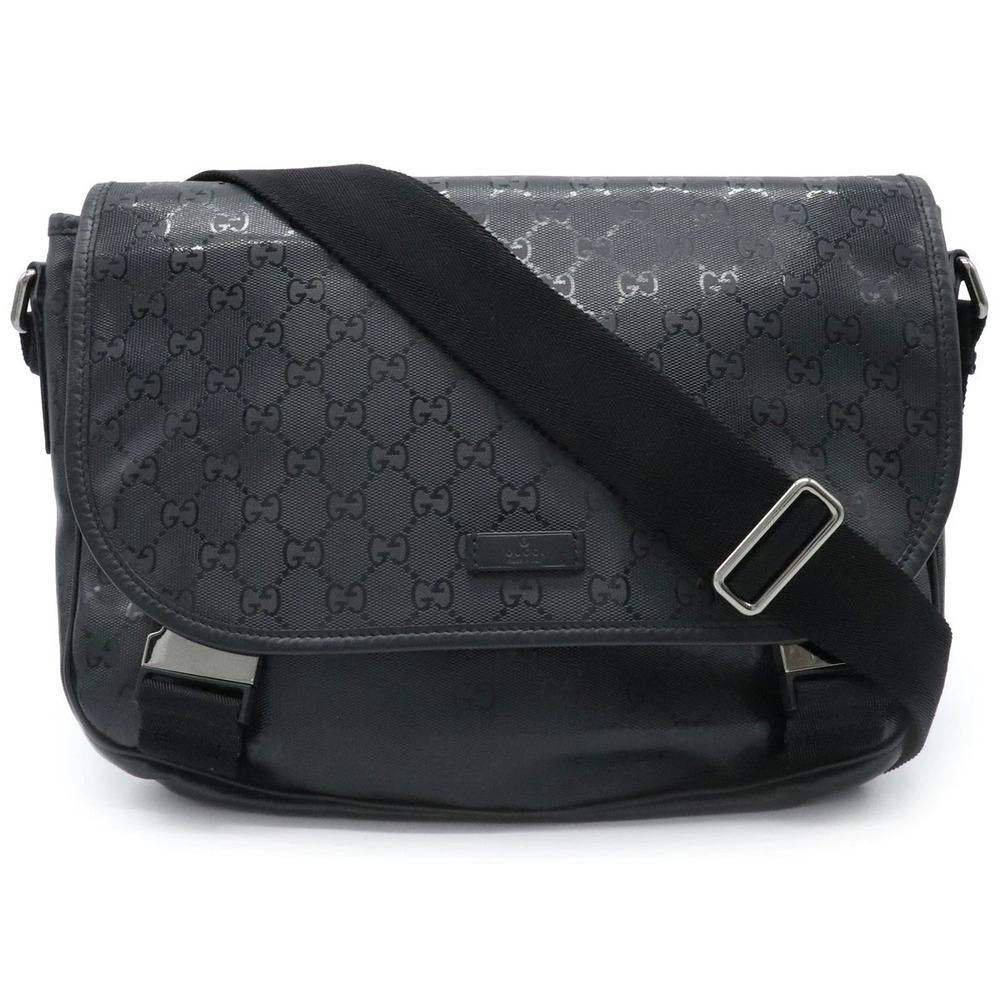 Gucci GG Imprime Messenger Crossbody Leather Black